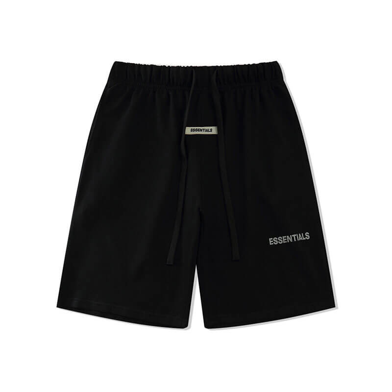 Buy Black Fear Of God Essentials Shorts | Essential Clothing Shop