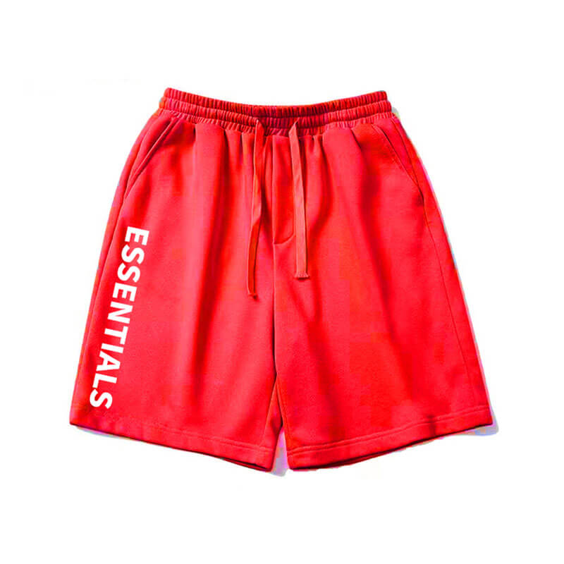 Red Essentials Fear Of God Shorts | Official Clothing Store